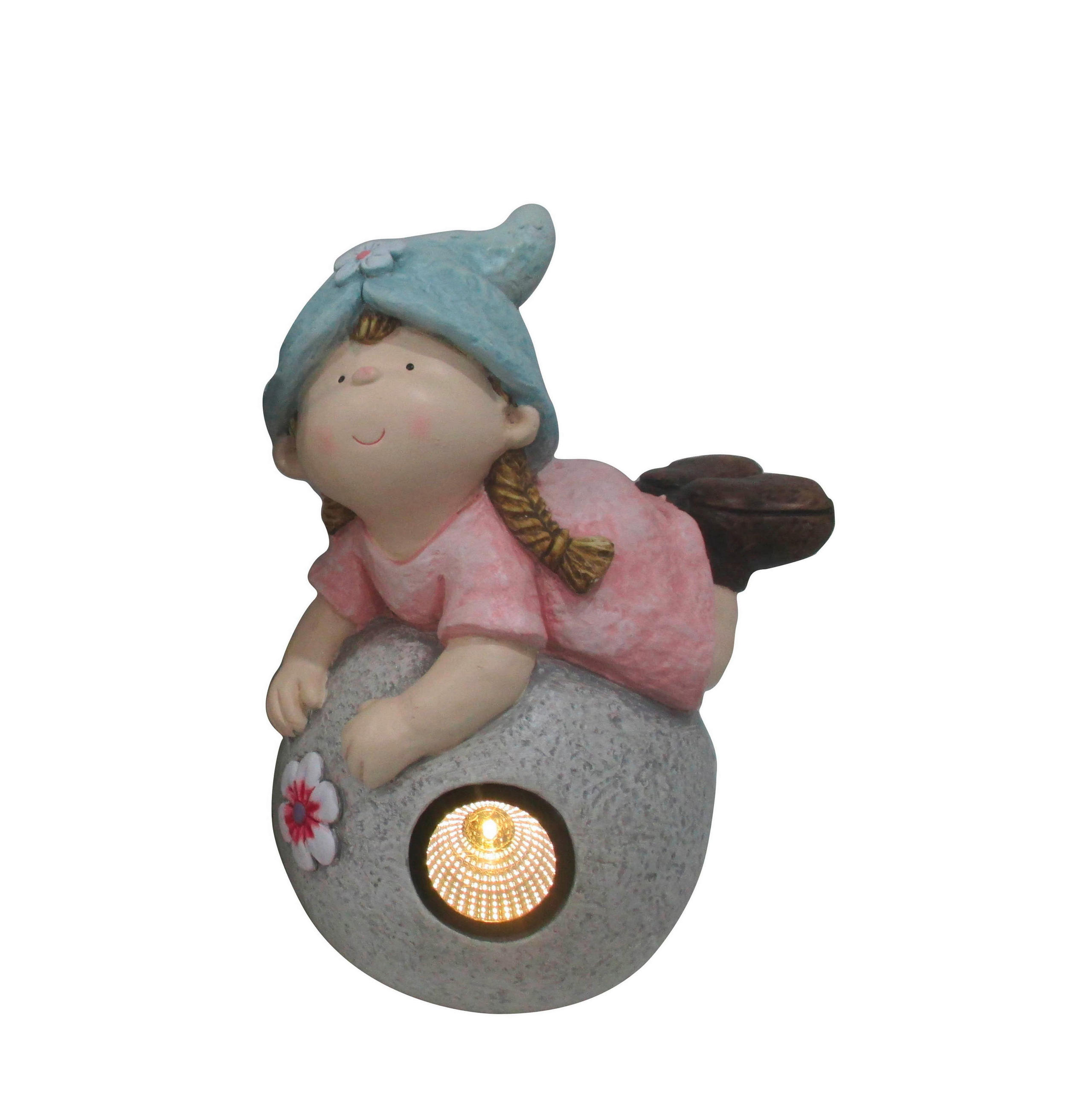 DEKOFIGUR KIND  - Blau/Pink, LIFESTYLE, Kunststoff (29/40,5/22,5cm)