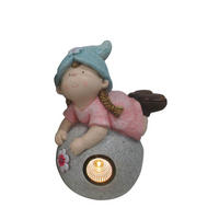 DEKOFIGUR KIND  - Blau/Pink, LIFESTYLE, Kunststoff (29/40,5/22,5cm)