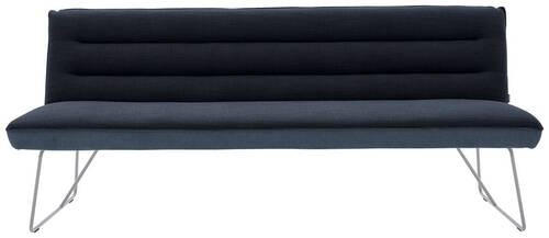 SITZBANK 218/89/68 cm Flachgewebe Blau, Edelstahlfarben, Dunkelblau  - Blau/Edelstahlfarben, Design, Textil/Metall (218/89/68cm) - Dieter Knoll