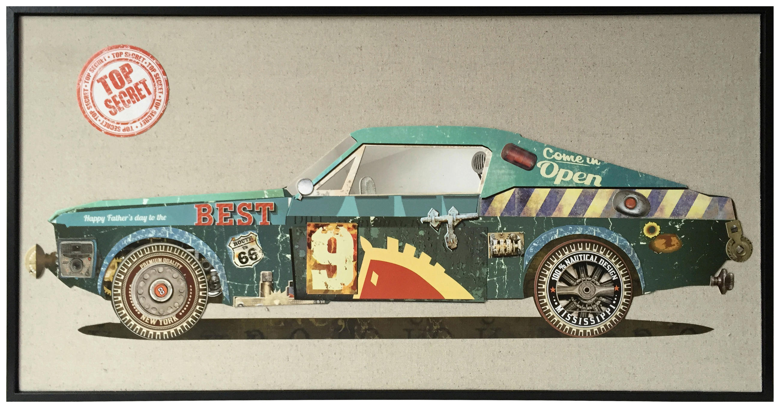 BILD  - Grün, LIFESTYLE, Holz/Textil (42/82/2,5cm) - Kayoom