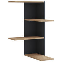 ECKREGAL - Honigeiche/Schwarz, LIFESTYLE, Holzwerkstoff (45/77/45cm) - MID.YOU