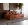 BIGSOFA in Cord Bronzefarben  - Schwarz/Bronzefarben, MODERN, Kunststoff/Textil (230/85/190cm) - Carryhome