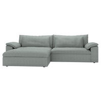 ECKSOFA  Chenille Grau  - Schwarz/Grau, Modern, Kunststoff/Textil (198/306cm) - Carryhome