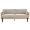 2-SITZER-SOFA Schwarz, Beige  - Beige/Schwarz, Design, Textil/Metall (209.5/86/87cm) - Livetastic