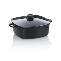 SERVIERPFANNE Atura Keramikbeschichtung  - Schwarz, KONVENTIONELL, Glas/Metall (28/28/11cm) - Kela