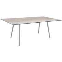 GARTENTISCH Kunststoff Grau rechteckig  - Graphitfarben/Grau, MODERN, Kunststoff/Metall (180/100/75cm) - Stern