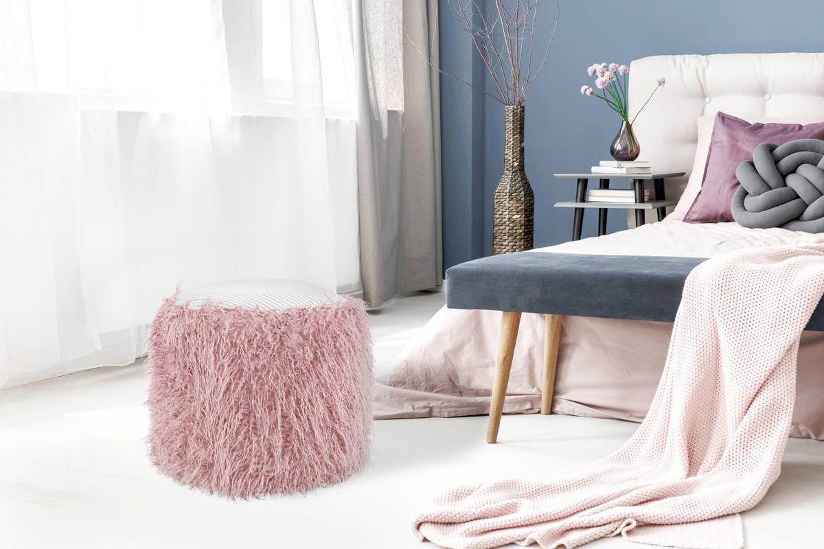 POUF 45/38/45 cm  - Rosa, Basics, Kunststoff (45/38/45cm) - Kayoom