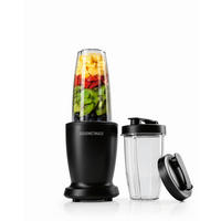 SMOOTHIE MAKER GOURMETmaxx  - Transparent/Schwarz, Basics, Kunststoff/Metall (11,5/11,5/31,8cm) - GOURMETMAXX
