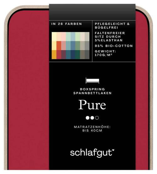 BOXSPRING-SPANNLEINTUCH 120-130/200-220 cm Jersey  - Dunkelrot, Basics, Textil (120-130/200-220cm) - Schlafgut