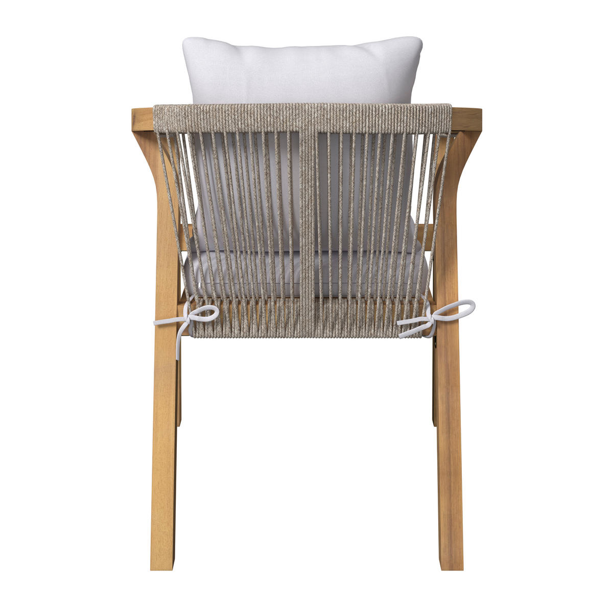 GARTENTISCHGRUPPE  - Beige/Akaziefarben, Design, Holz/Kunststoff - Ambia Garden