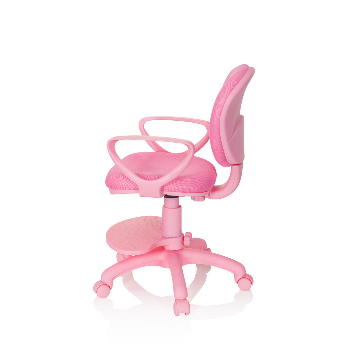 MLADINSKI VRTLJIVI STOL umetna masa pink  - pink, Basics, umetna masa (53/83-95/51cm) - MID.YOU