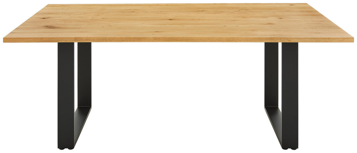 ESSTISCH in Holz 160/90/76 cm  - Eichefarben/Schwarz, Design, Holz/Metall (160/90/76cm) - Lomoco
