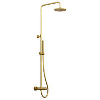 ÜBERKOPFBRAUSESET  - Goldfarben, MODERN, Metall (26,4/100-146/56,5cm)