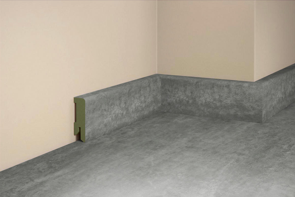 SOCKELLEISTE, Concrete Natur  - Basics, Holzwerkstoff (206,5/50/16cm) - Tilo