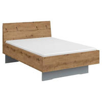 BETT 120/200 cm  in Grau, Eichefarben   - Eichefarben/Grau, Trend, Holzwerkstoff (120/200cm) - Stylife