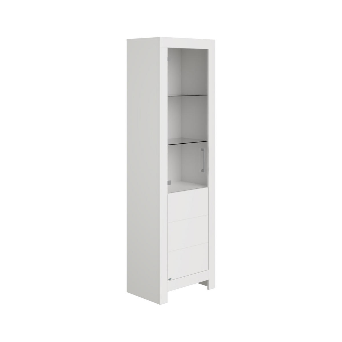 VITRINE in Weiß  - Chromfarben/Weiß, Design, Glas/Holzwerkstoff (631/205,2/39,3cm) - Paidi