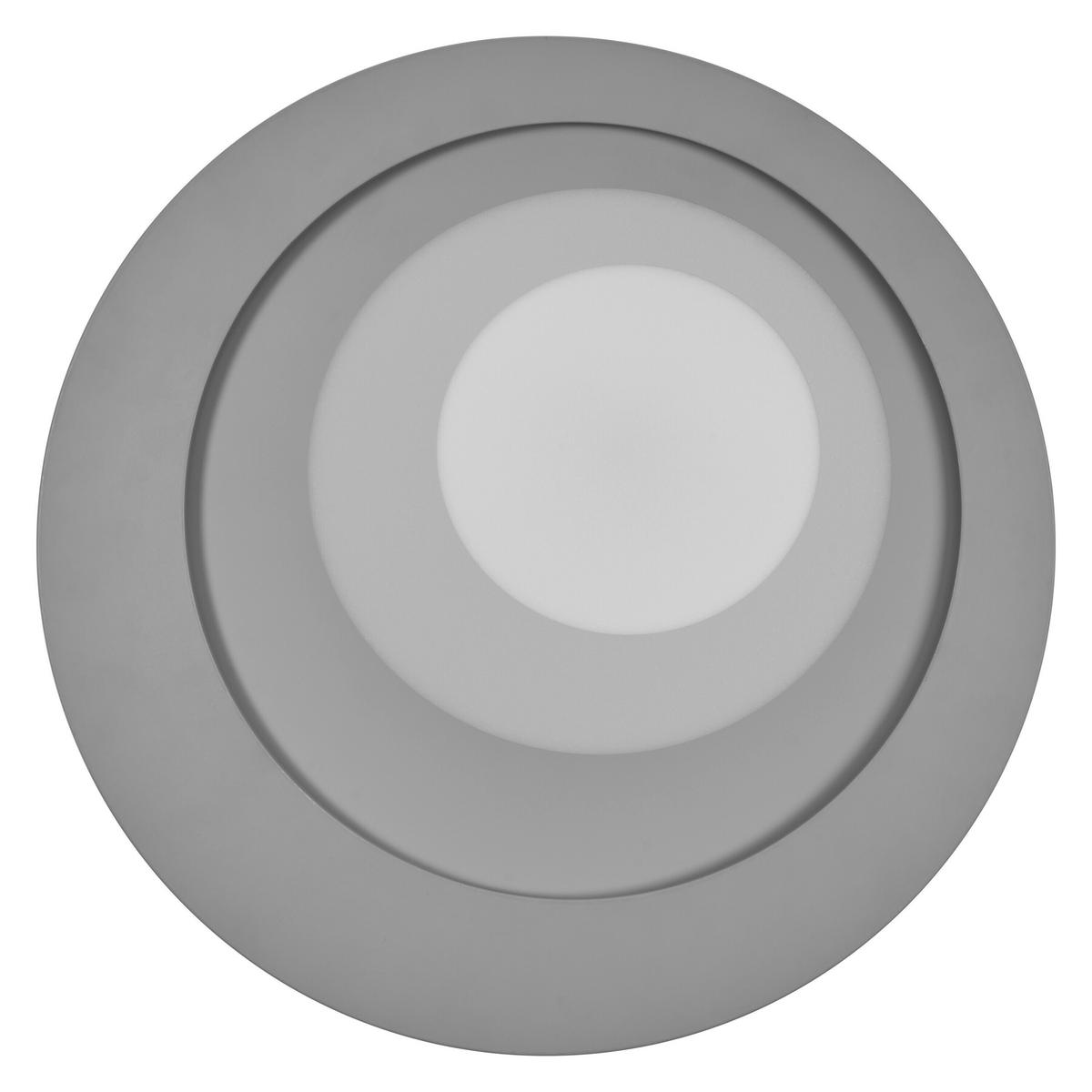 LED-DECKENLEUCHTE Orbis Spiral 50,5/6 cm   - Grau, Design, Kunststoff/Metall (50,5/6cm) - Osram