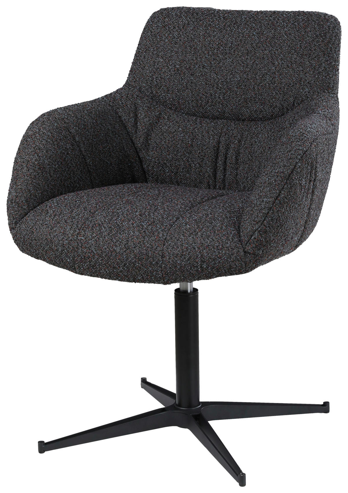 KAROSSZÉK fekete, barna  - barna/fekete, Design, textil/fém (63/85/66cm) - Novel