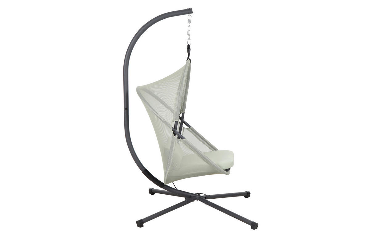 HÄNGESESSEL 123/195/106 cm  - Anthrazit/Grün, KONVENTIONELL, Kunststoff/Textil (123/195/106cm) - Siena Garden