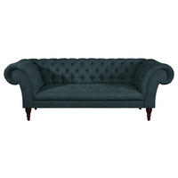 3-SITZER-SOFA Mikrofaser Dunkelgrau  - Dunkelgrau/Braun, Design, Holz/Textil (232/79/97cm) - Livetastic