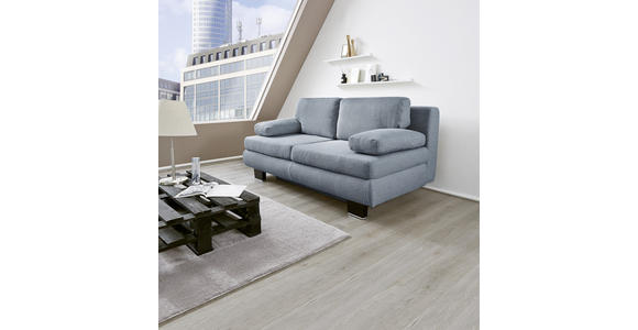 SCHLAFSOFA in Blau, Grau  - Wengefarben/Blau, Design, Holz/Textil (203/94/100cm) - Novel