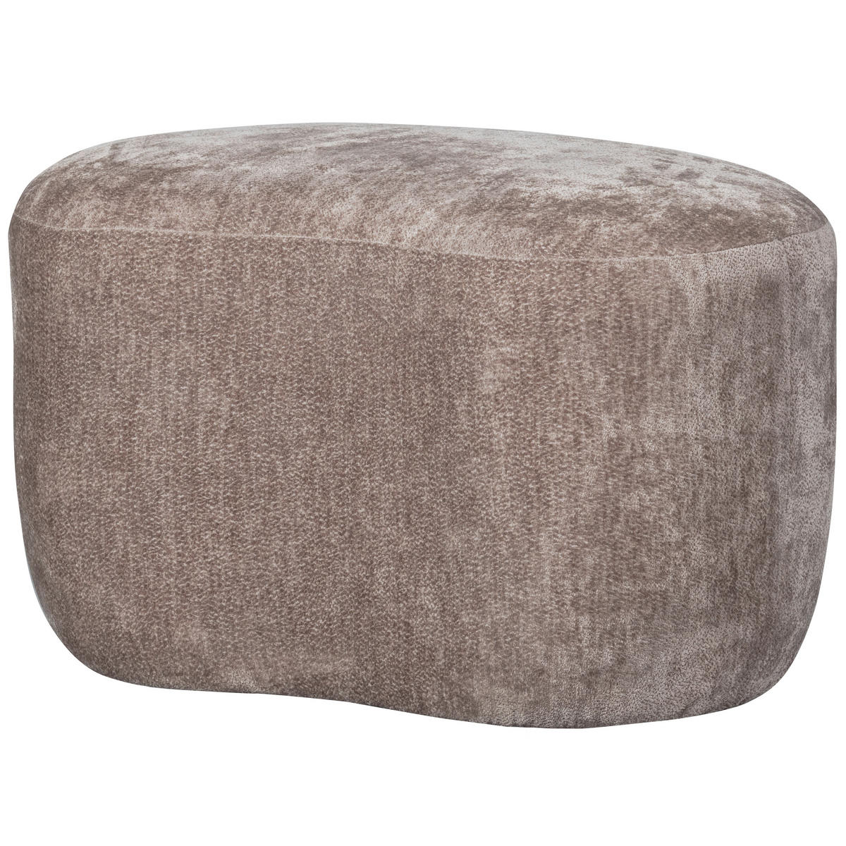 HOCKER in Textil Taupe  - Taupe, Design, Textil (73/43/51cm) - Livetastic