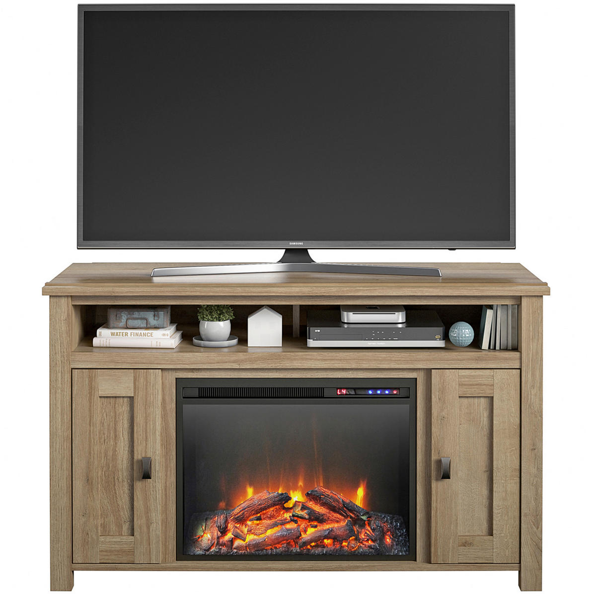 LOWBOARD Farmington  in 121/75/40 cm  - Eichefarben/Schwarz, Design, Holzwerkstoff/Metall (121/75/40cm) - MID.YOU