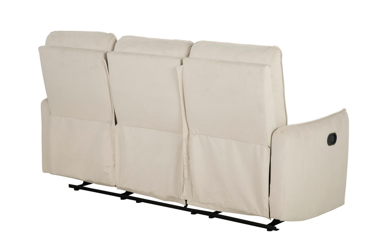 SITZGARNITUR in Samt Beige  - Beige, Konventionell, Textil/Metall (72/102/85.5cm) - P & B