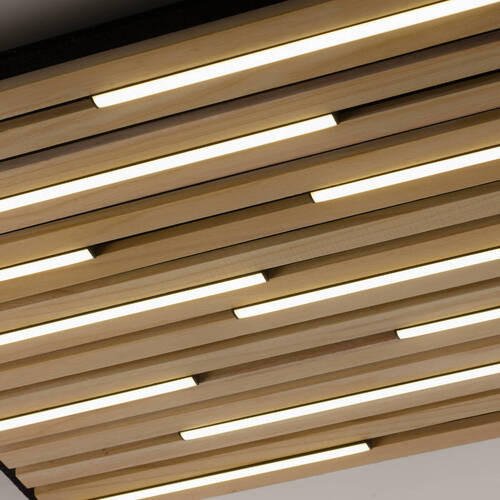 LED-DECKENLEUCHTE Smart 62/62/6 cm - Eichefarben, Natur, Holz/Metall (62/62/6cm) - Paul Neuhaus