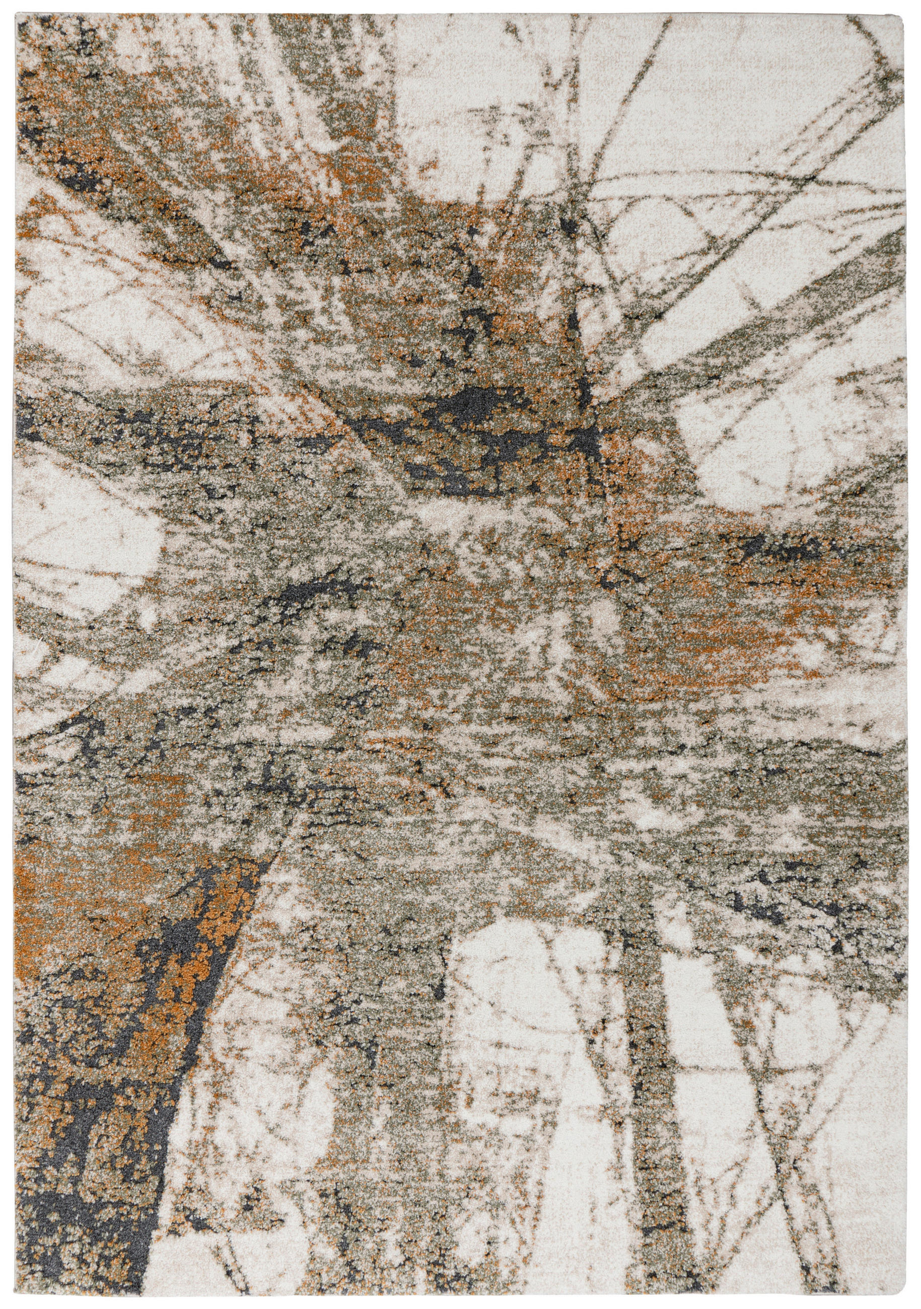 WEBTEPPICH 60/110 cm My Bologna Creme, Grün, Dunkelgrau  - Dunkelgrau/Creme, LIFESTYLE, Textil (60/110cm) - Obsession