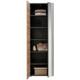 GARDEROBENSCHRANK  in 66/192/37 cm  - Eichefarben/Schwarz, Design, Holzwerkstoff/Kunststoff (66/192/37cm) - Hom`in