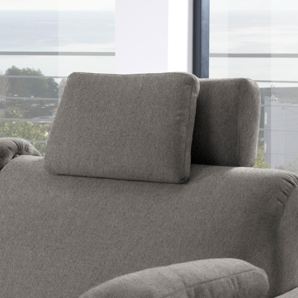 ECKSOFA in Flachgewebe Schlammfarben  203/261 cm  - Schlammfarben/Eichefarben, KONVENTIONELL, Holz/Textil (203/261cm) - Sedda