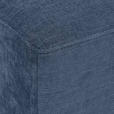 ECKSOFA in Chenille Blau  - Blau/Schwarz, KONVENTIONELL, Textil/Metall (264/178cm) - Hom`in