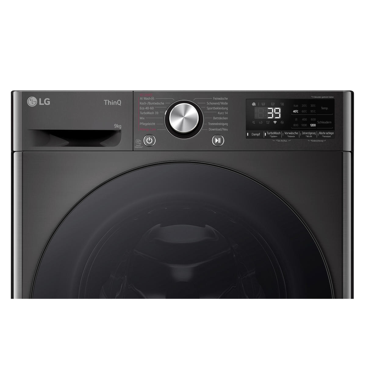 WASCHMASCHINE F2V7SLIM9B   - Schwarz, Basics, Metall (60/85/47,5cm) - LG
