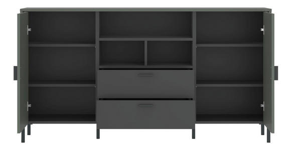 SIDEBOARD 158,2/84,8/40 cm in Anthrazit, Schlammfarben - Schlammfarben/Anthrazit, Design, Holzwerkstoff/Kunststoff (158,2/84,8/40cm) - Carryhome