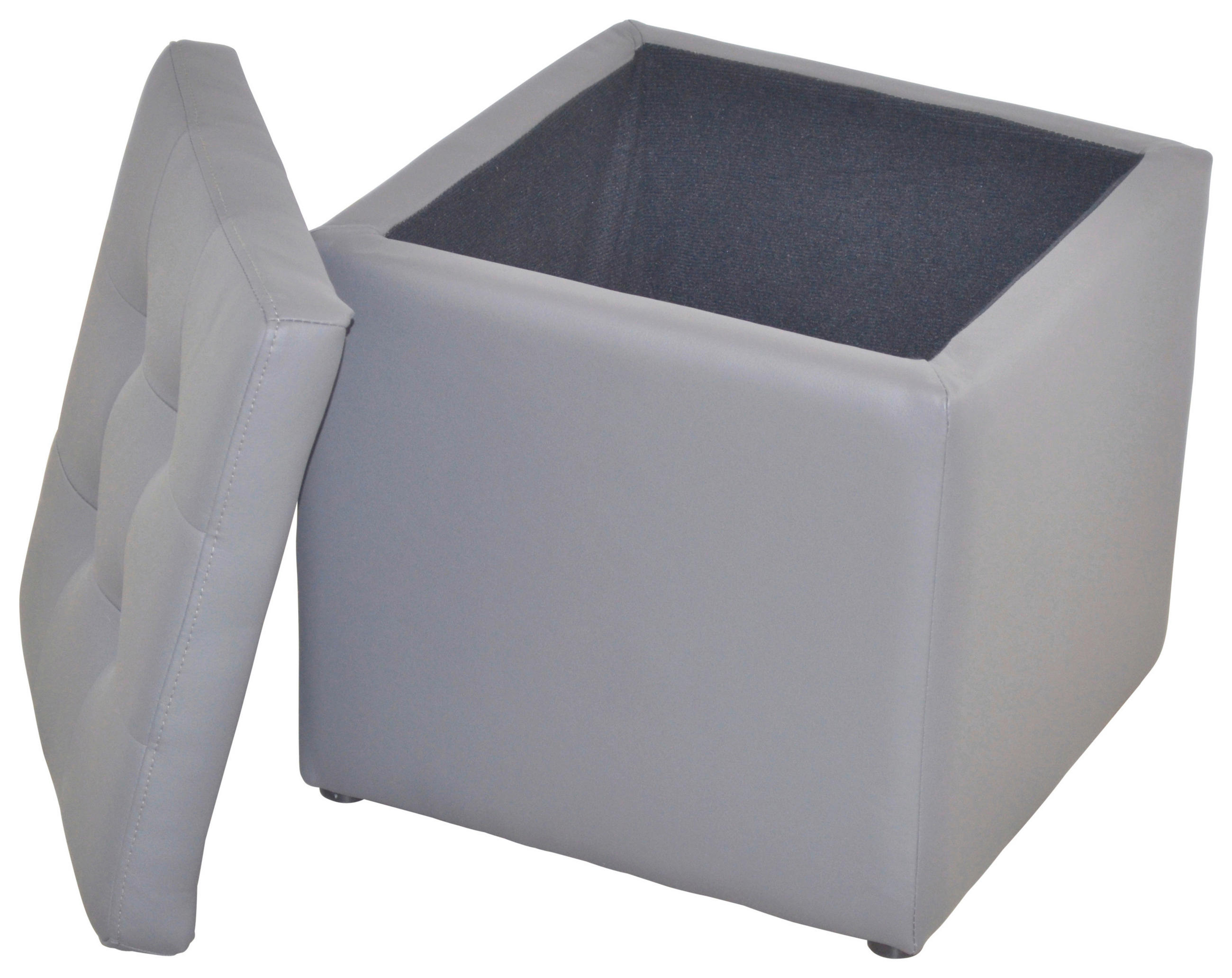 SITZWÜRFEL Uni Grau  - Grau, Design, Kunststoff (41/41/40cm) - MID.YOU