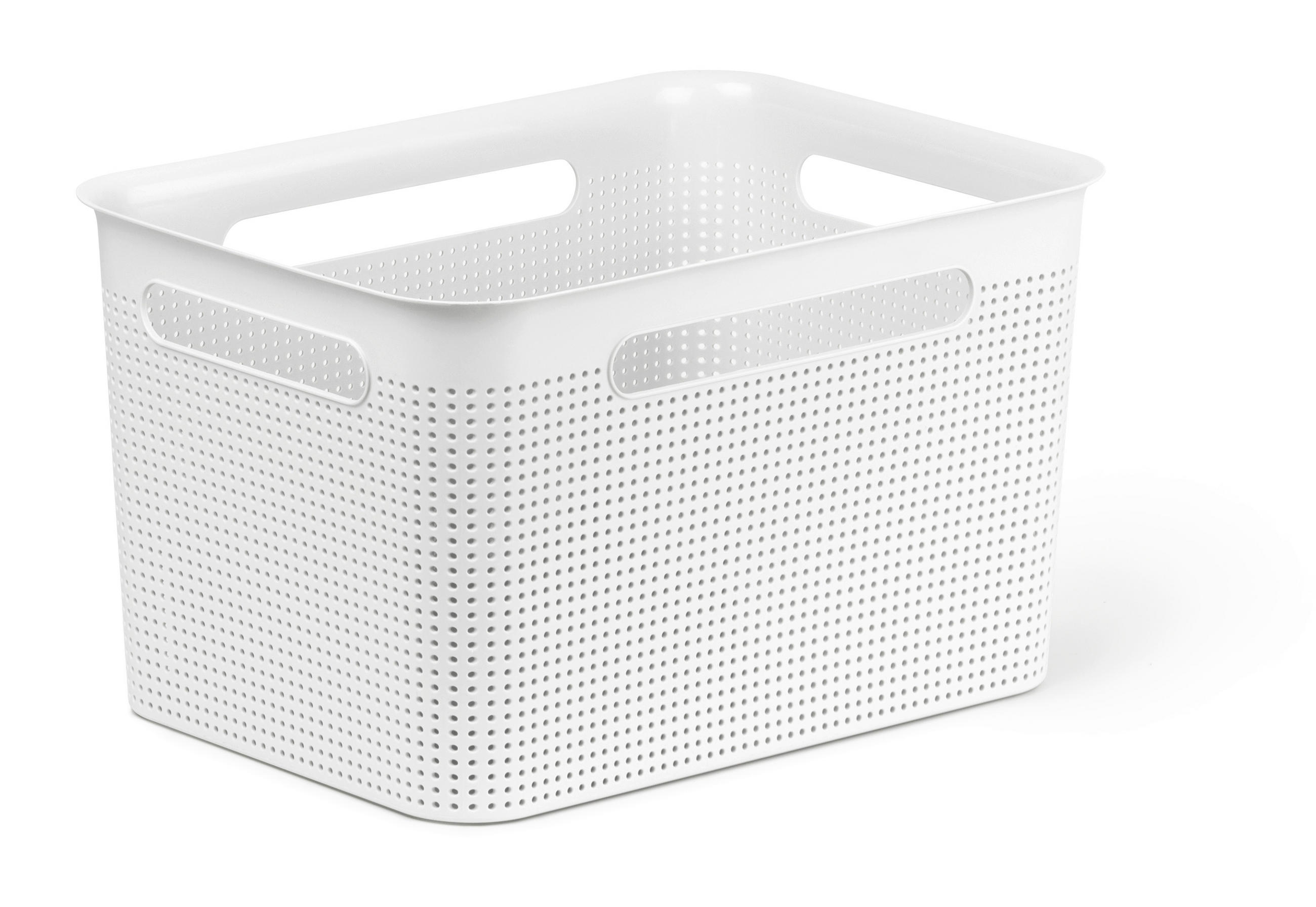 KOŠARA ZA REGAL  36/26,2/21,1 cm       - bijela, Basics, plastika (36/26,2/21,1cm) - Rotho