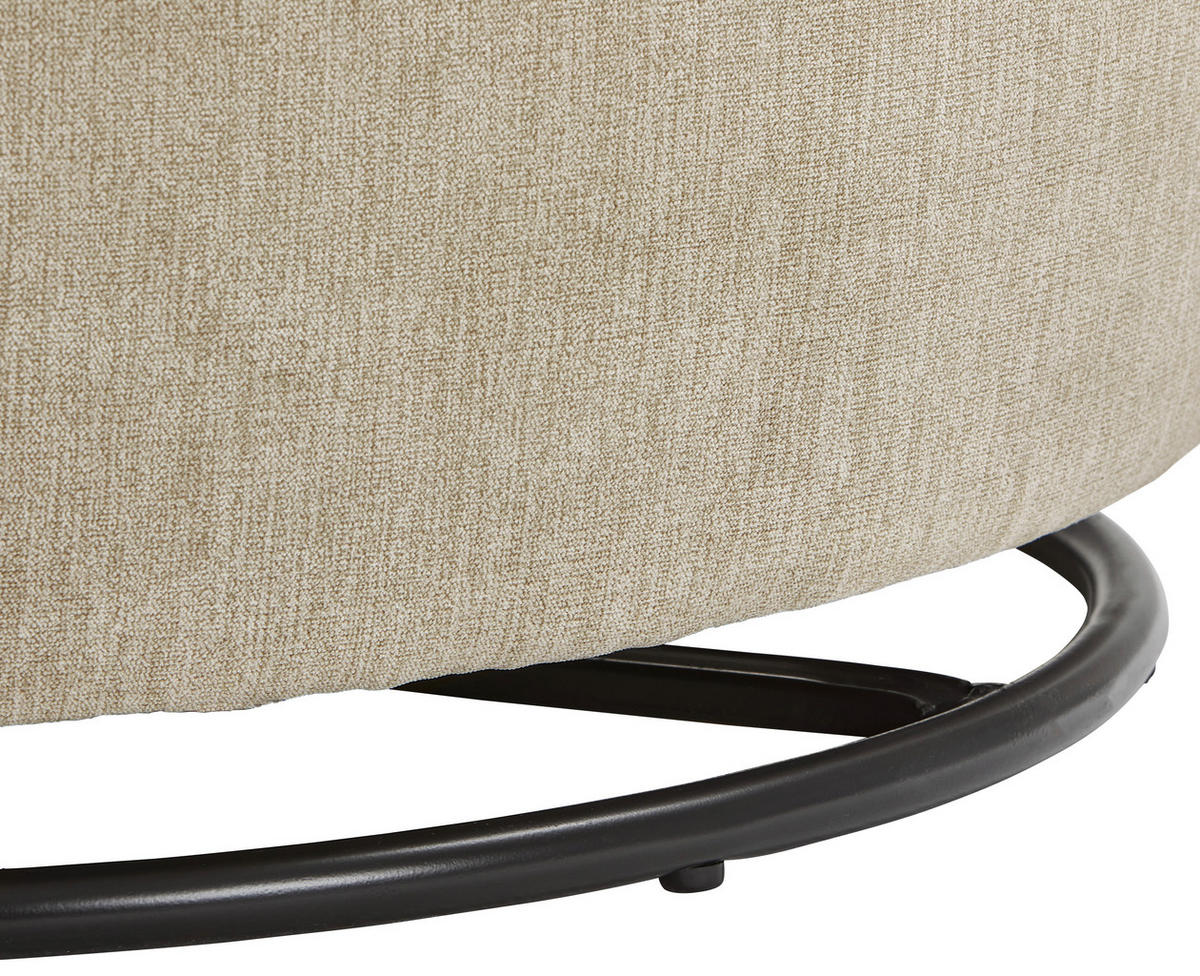 COCKTAILSESSEL in Flachgewebe Beige  - Hellbraun/Beige, Design, Textil/Metall (92/80/84cm) - Livetastic