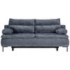 BOXSPRINGSOFA in Webstoff Dunkelgrau  - Dunkelgrau/Schwarz, Design, Textil/Metall (202/93/100cm) - Novel