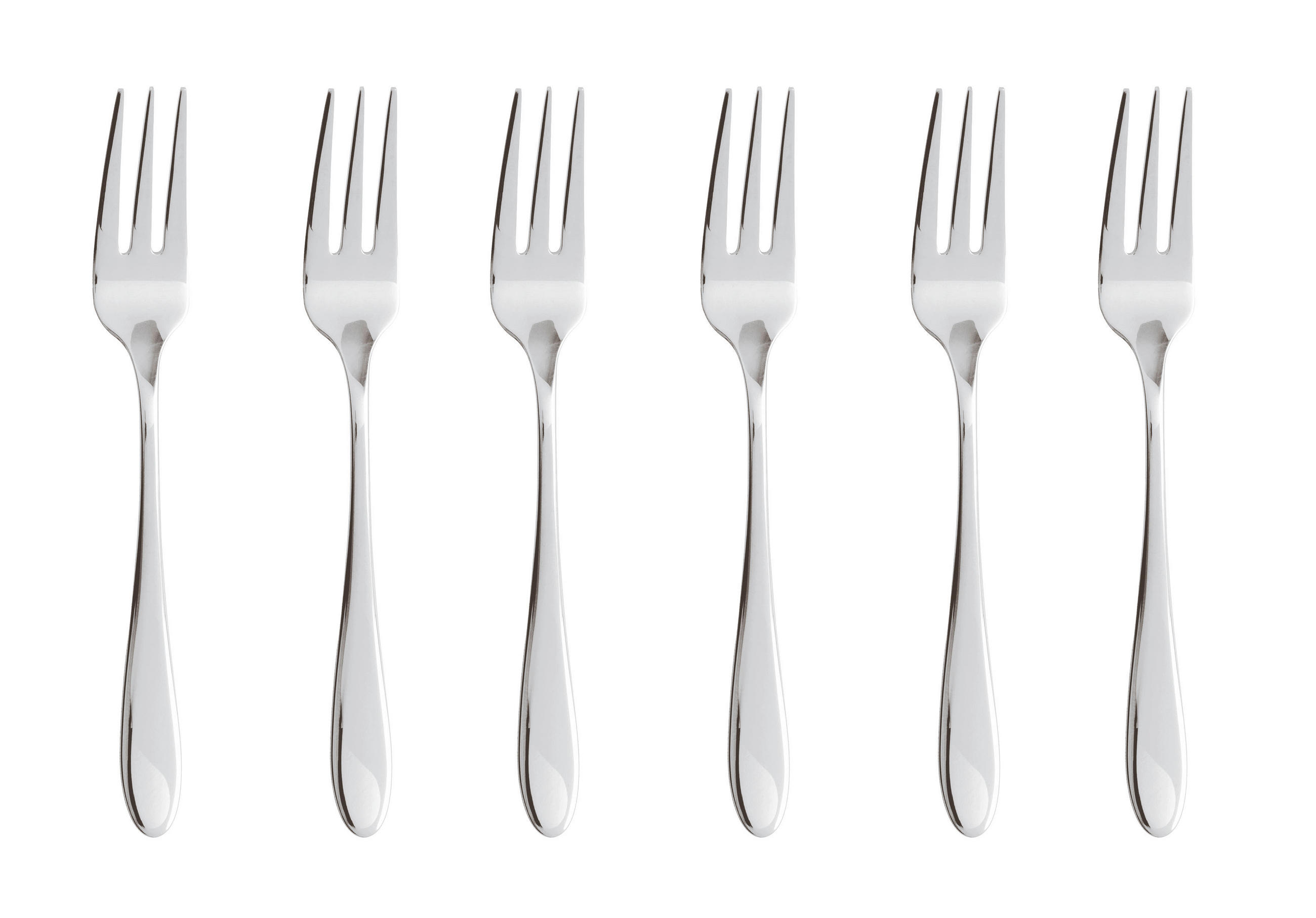 VILICA ZA KOLAČE, 6 KOM - srebrna, Osnovno, metal (15/2/2cm) - Sambonet