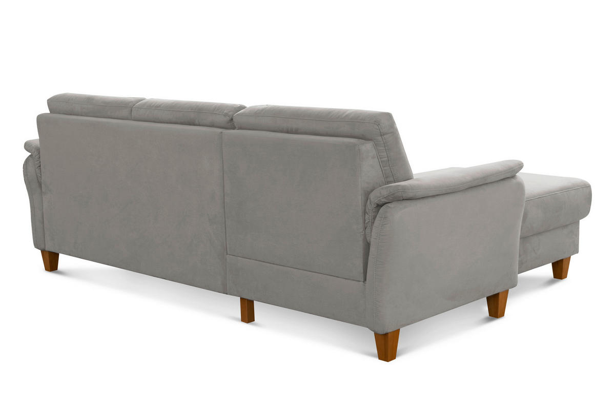 ECKSOFA PALMERA V Anthrazit Mikrofaser  - Eichefarben/Anthrazit, KONVENTIONELL, Holz/Textil (163/244cm) - Sit & More