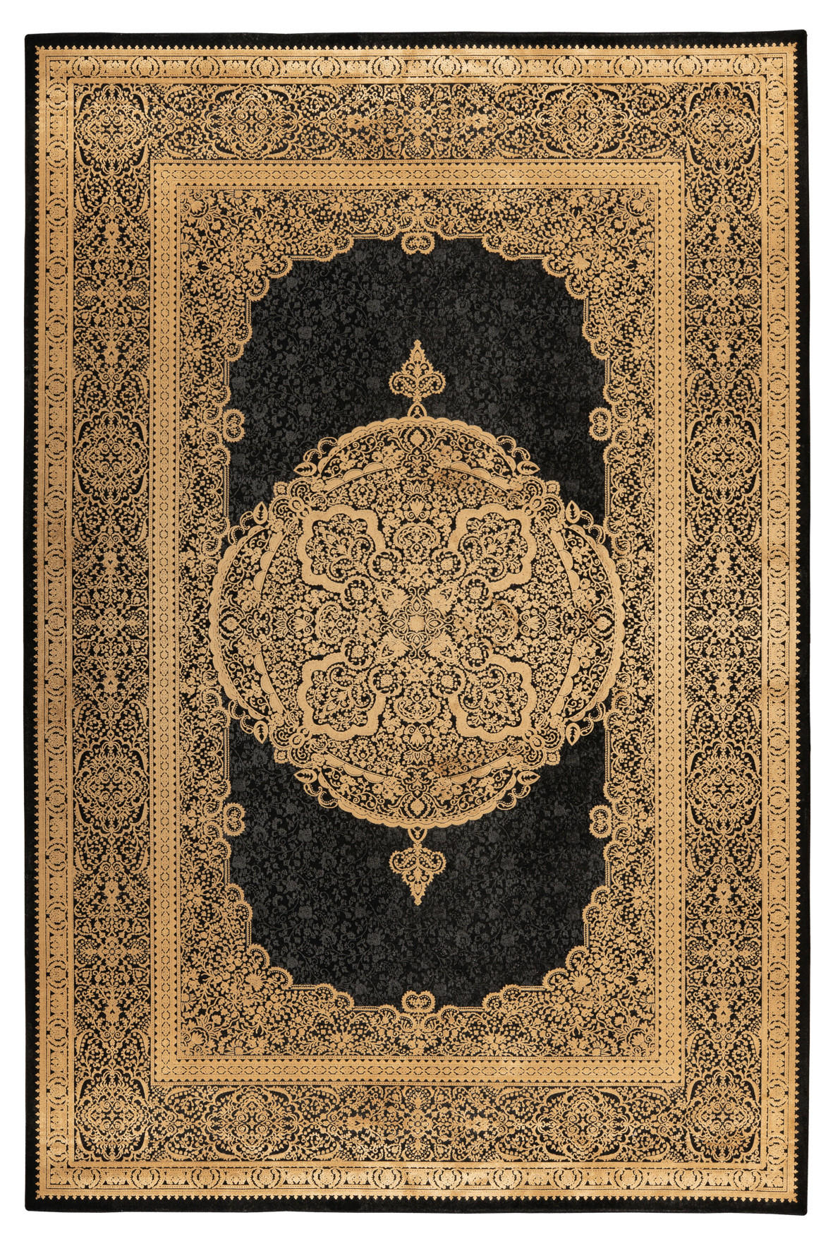 WEBTEPPICH 240/340 cm Gelb, Schwarz, Goldfarben  - Gelb/Goldfarben, Design, Textil (240/340cm) - Obsession