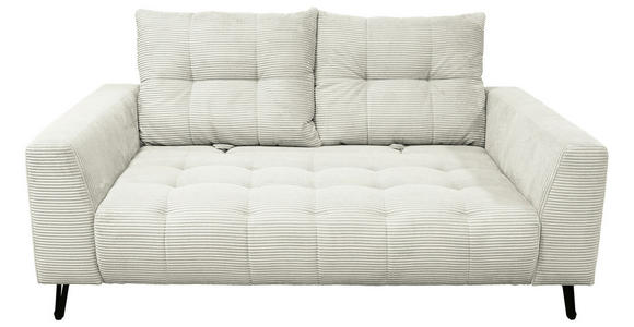 BIGSOFA  in Cord Naturfarben  - Schwarz/Naturfarben, KONVENTIONELL, Textil/Metall (246/100/116cm) - Carryhome