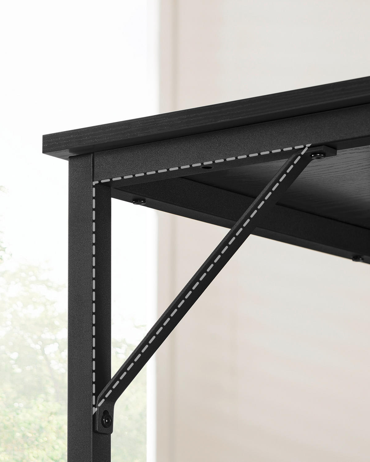 SCHREIBTISCH 100/50/76 cm Schwarz   - Schwarz, Basics, Holzwerkstoff/Metall (100/50/76cm) - Boxxx
