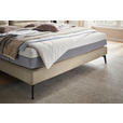 BOXSPRINGBETT  in Beige  - Beige/Schwarz, Design, Textil/Metall (200cm) - Johann Jakob