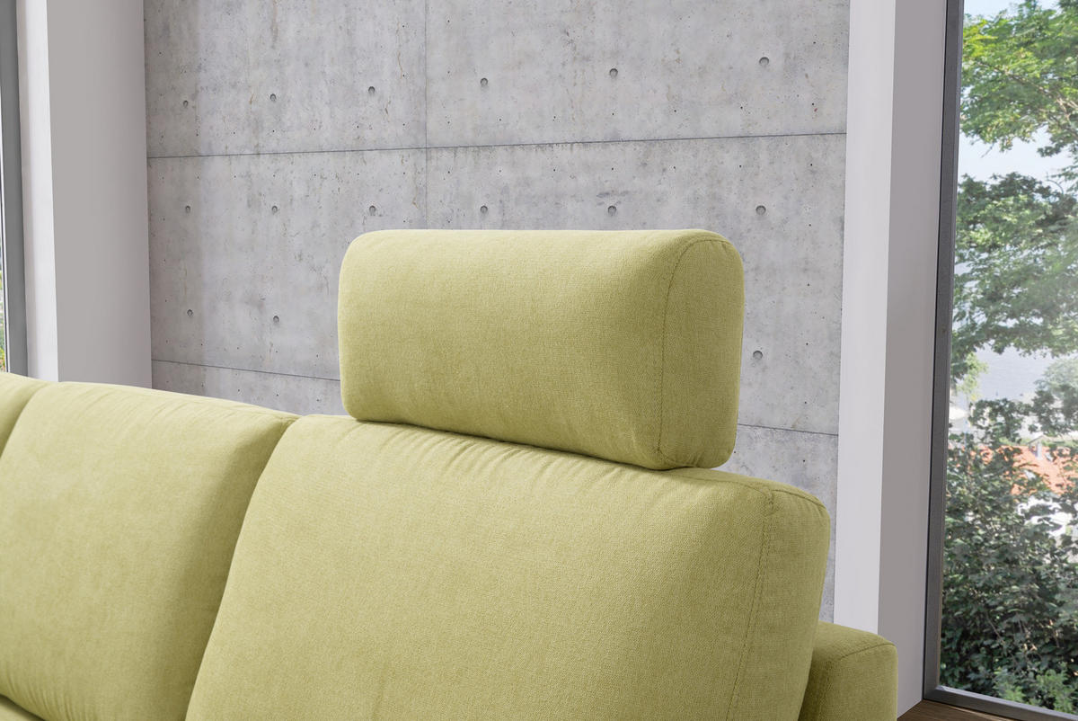 CloseUp von Sedda ECKSOFA Grün Chenille.