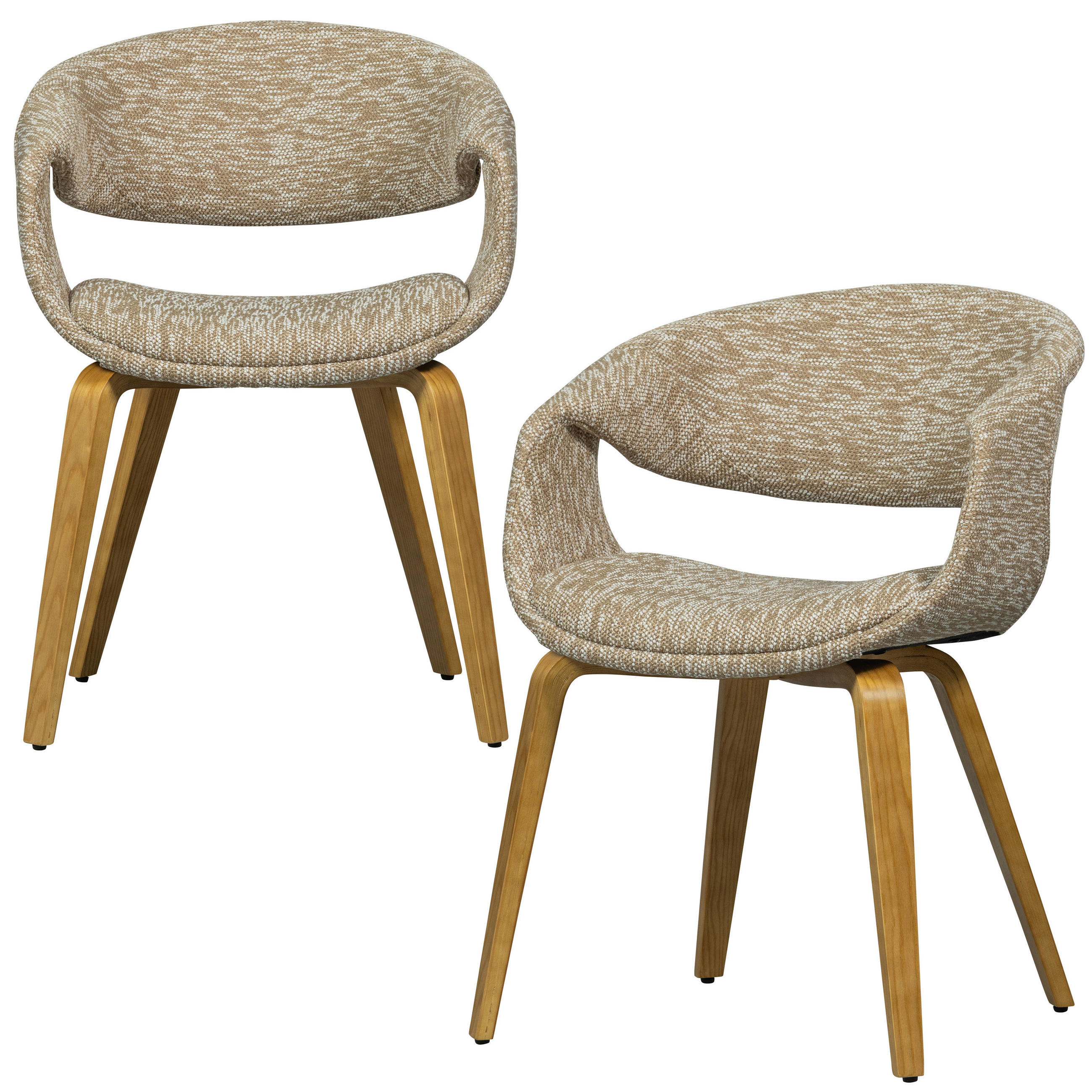 Livetastic Armlehnstuhl-Set Yossi Natur, Sand 57x78x57 cm