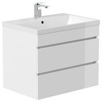 WASCHTISCHKOMBI 70 cm  - Weiß Hochglanz/Weiß, Basics, Holzwerkstoff/Stein (70cm) - MID.YOU