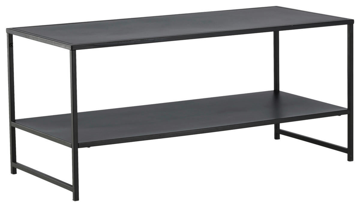 COUCHTISCH 102/43/45 cm rechteckig Schwarz  - Schwarz, Design, Metall (102/43/45cm) - Livetastic