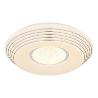 LED-DECKENLEUCHTE 39/8,3 cm   - Klar/Chromfarben, Design, Kunststoff/Metall (39/8,3cm) - Globo